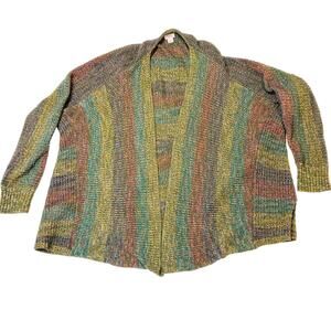 Mossimo Casual Oversized Open Front Cardigan Sweater Women XL Multicolor Knit